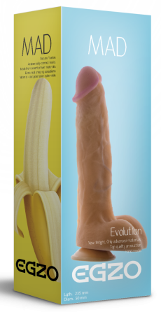 Фалоімітатор EGZO Ciberskin DS003 (23,5 см х 5 см) Sex Aura Київ