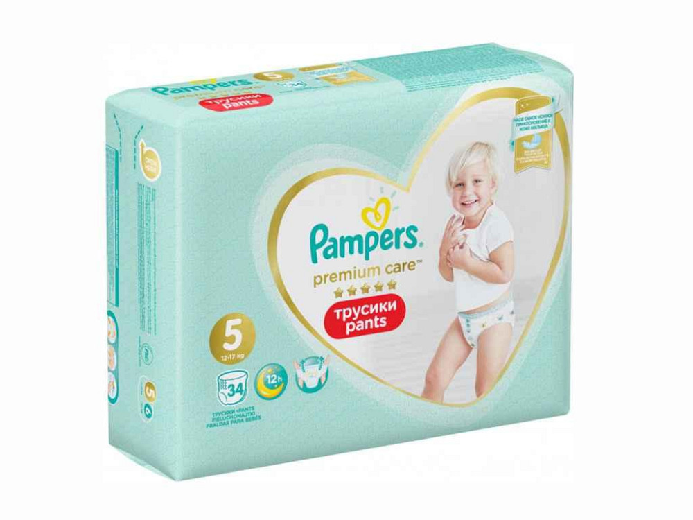 Підгузки-трусики Premium Care Pants 5 12-17 кг 34 шт ТМ Pampers Київ - фото 1