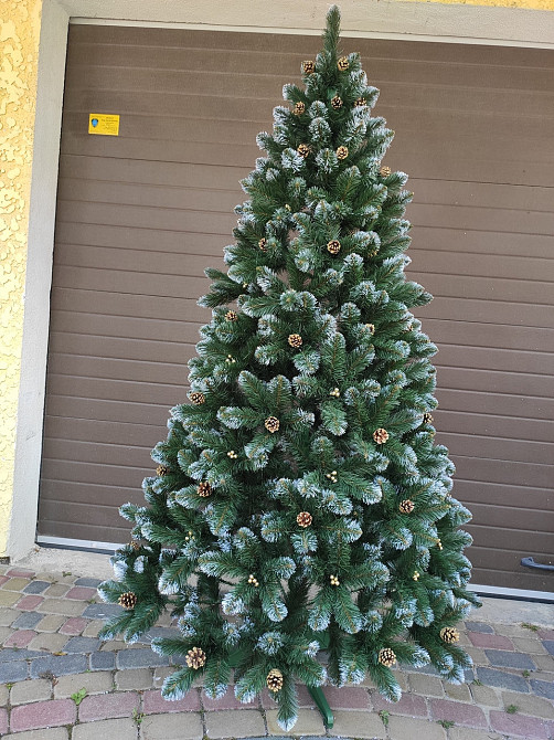 Елка искусственная новогодняя «Кармен золото» с шишками и жемчугом 1.5 / 1.8 / 2 / 2.2 м 2.2 Киев - изображение 4