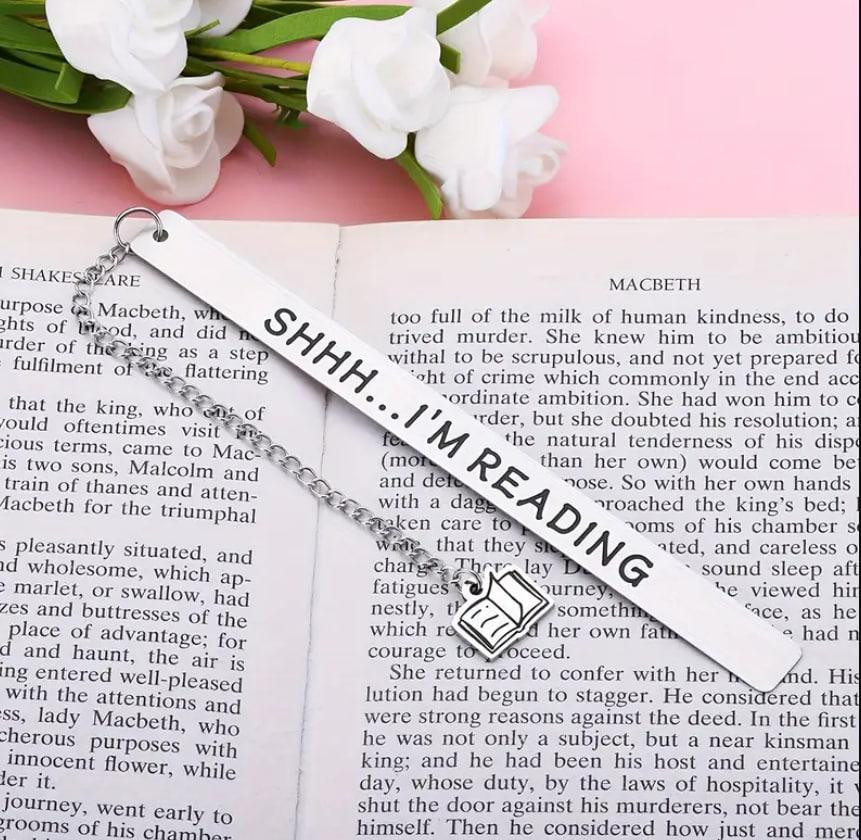 Металева закладка – креативний подарунок для книголюбів | Закладка для книг "Shhh...I'm reading" Київ - фото 5