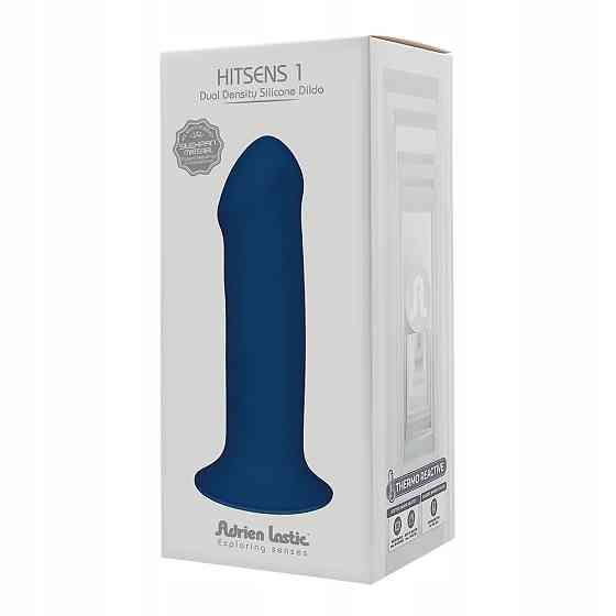 Фаллоимитатор термореактивный Adrien Lastic Hitsens 1 на присоске, синий Sex Aura Киев