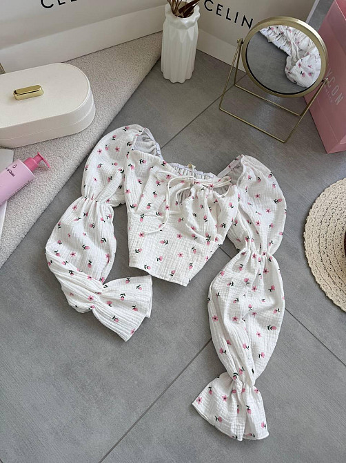 Женский летний романтичный топ муслин 100% хлопок Молочный 2 Одесса - изображение 6