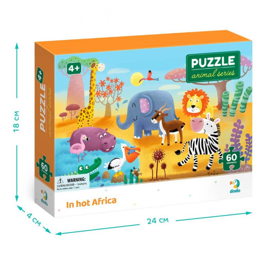 Дитячий пазл "Спекотна Африка" DoDo 300376, 60 ел. Вінниця - фото 3