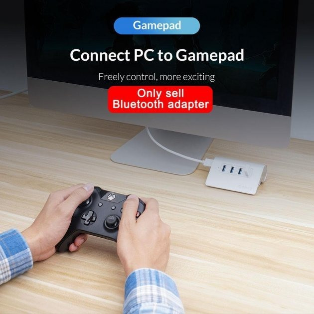 USB Bluetooth адаптатор Orico бездротової передавач bluetooth 5.0 для BTA-508-WH (Білий) Николаев - изображение 8