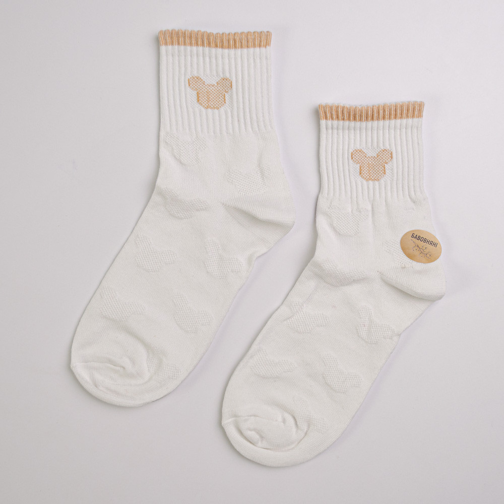 Набор носков хлопковых женских 10 пар Youstar 103 Средние 37-41 Белый Сумы - изображение 7