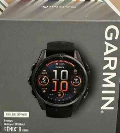 Смарт -Часы Garmin Fenix 8 43mm AMOLED Sapphire Carbon Киев