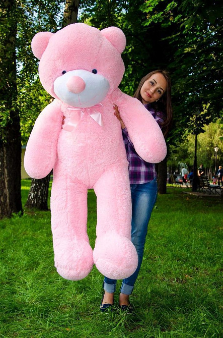 М'яка  іграшка подарунок на 8 березня плюшевий ведмедик Рафаель 160 см Рожевий Тернопіль - фото 1