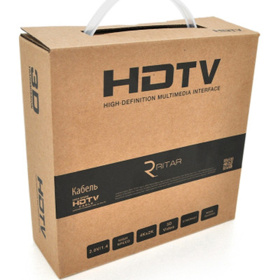 Кабель мультимедийный HDMI M to HDMI M 20.0m V1.4 4K black Ritar (HDMI(M)/(M)V1.4-20m-348B) Винница - изображение 2