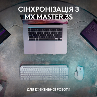 Клавиатура Logitech MX Keys S Wireless UA Pale Grey (920-011588) Винница - изображение 10