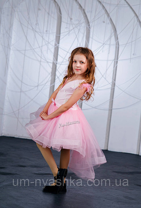 Дитяча сукня видовжене ззаду рожева 116-128 Кривий Ріг - фото 12