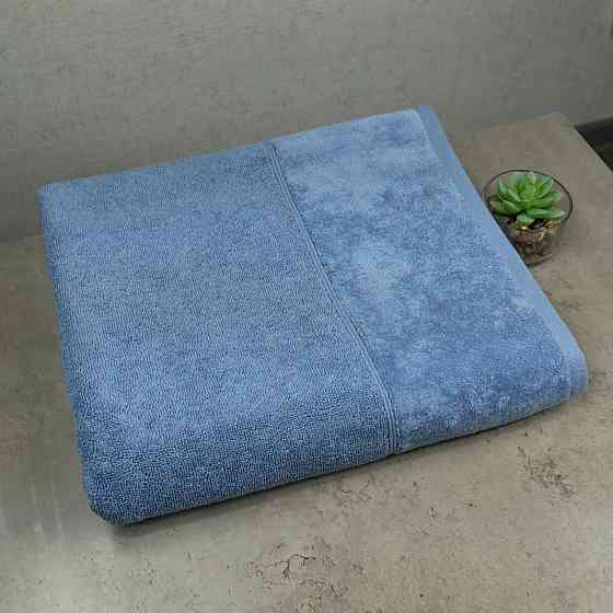 Набор полотенец велюр/махра 3шт GM Textile 50x90см, 50x90см, 70x140см Premium Milado 550г/м2 (Синий) Сумы