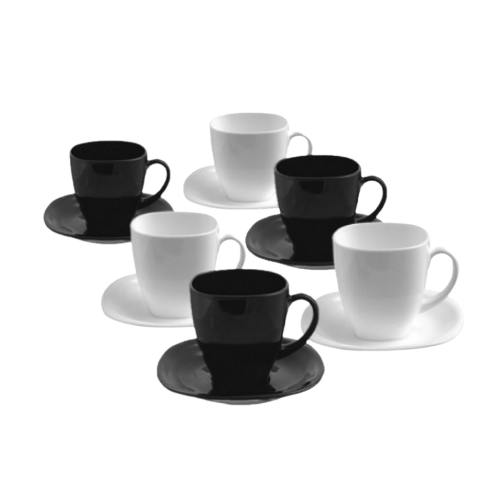Сервіз чайний Carine Black&White 12 предметів (ч.220мл + блюдце) D2371 Luminarc Житомир