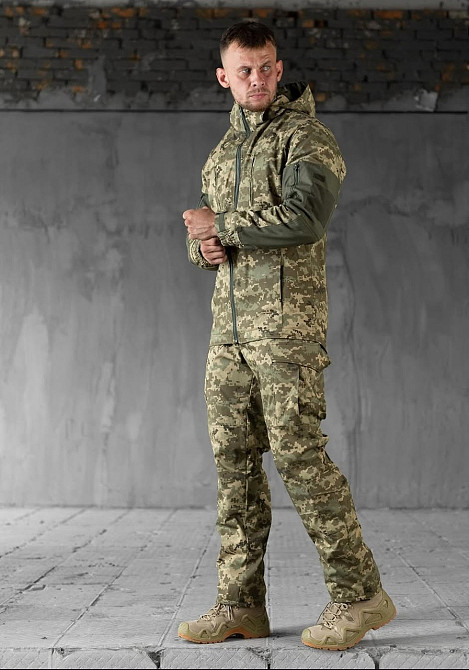 Гірка зимова піксель на флісі чоловічі штани куртка Одеса - фото 2