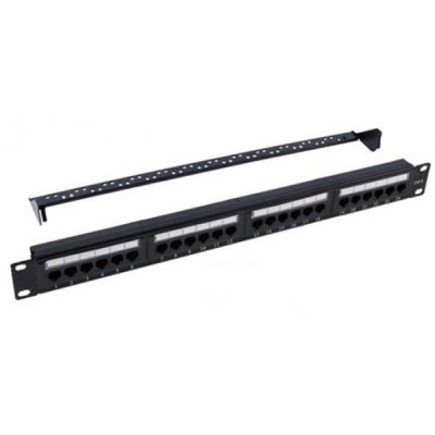 Патч-панель 19" 24xRJ-45 UTP Cat.6, 1U, with organizer Kingda (KD-PP07-UTP-C6-24P) Вінниця - фото 1