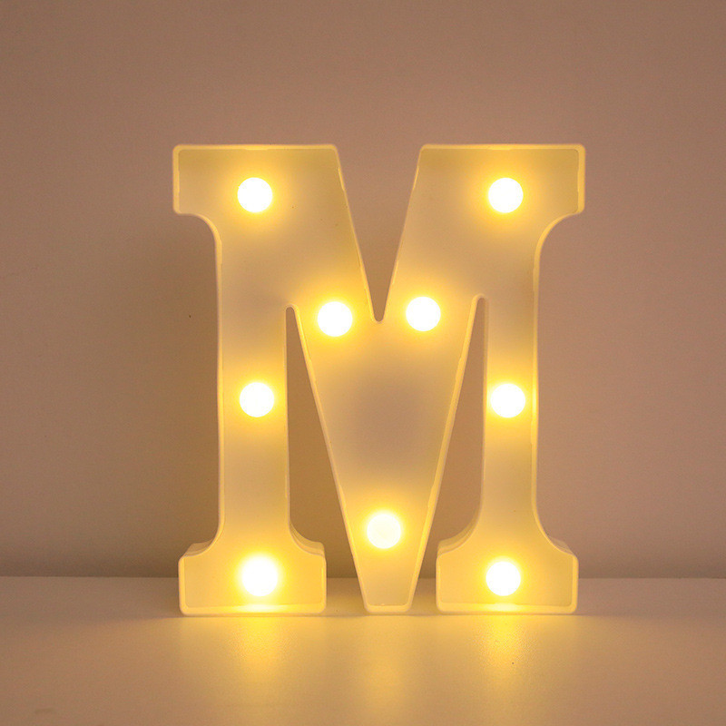 Буква с подсветкой M объемная маленькая 21 на 20 см белый Киев - изображение 1