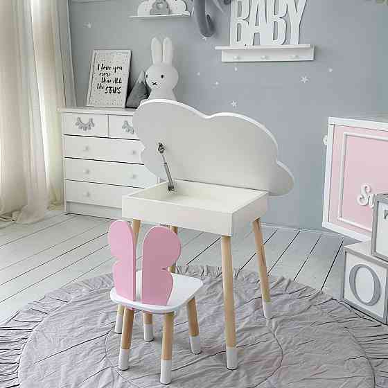 Столик "Хмаринка" з нішею та стільчиком "Метелик" для дітей Київ