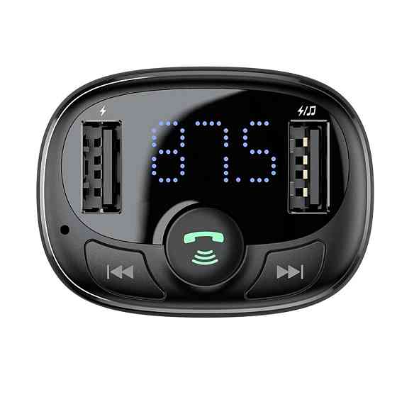 АЗП з FM-модулятор Baseus T Shaped S-09A Car Bluetooth MP3 Player (Standard Edition) Black Киев