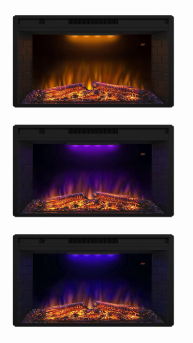 Електрокамін з обігрівом Royal Goodfire 33W LED зі звуком, цегляною кладкою, кольоровою підсвіткою т Львів - фото 5