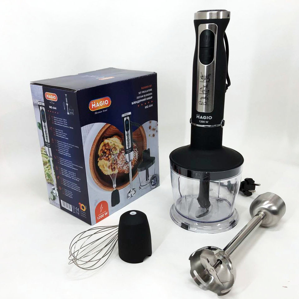 Блендер занурювальний з додатковою чашею MAGIO, Електричний блендер стаціонарні блендери YG-62 Львів - фото 17