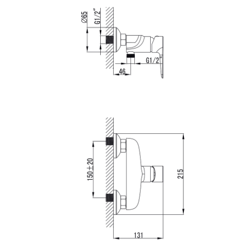 Змішувач Garda d35мм для душу (W) Corso Житомир - изображение 5