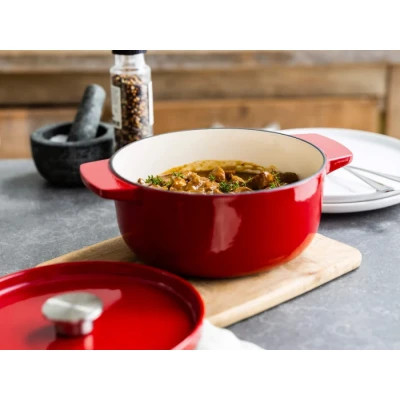 Кастрюля KitchenAid чавунна з кришкою 3,3 л Червона (CC006057-001) Винница - изображение 8