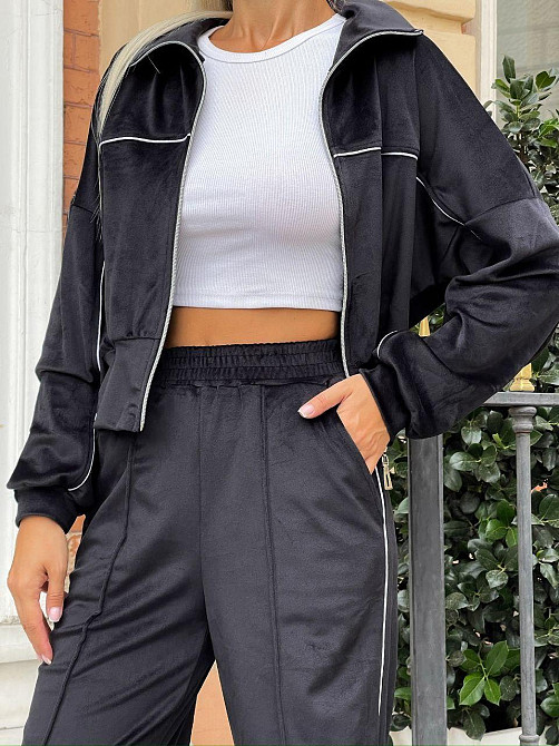 Женский стильный повседневный велюровый костюм двойка Одесса - изображение 9