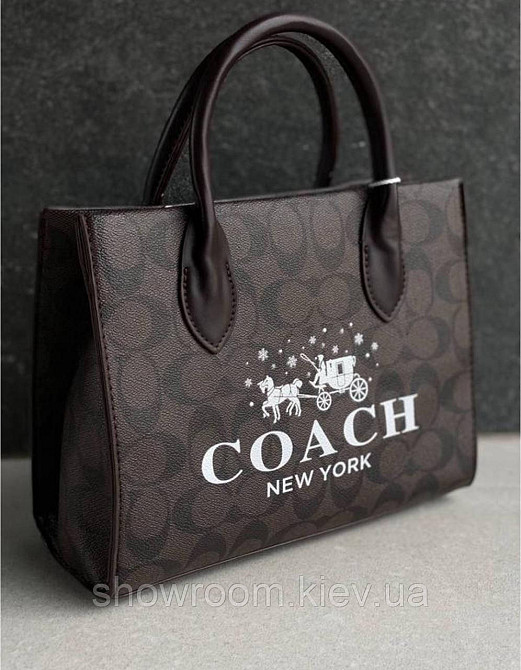 Женская коричневая сумка Coach (6612) Киев - изображение 2
