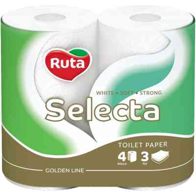 Туалетная бумага Ruta Selecta 3 слоя 4 рулона (4820023744387) Винница