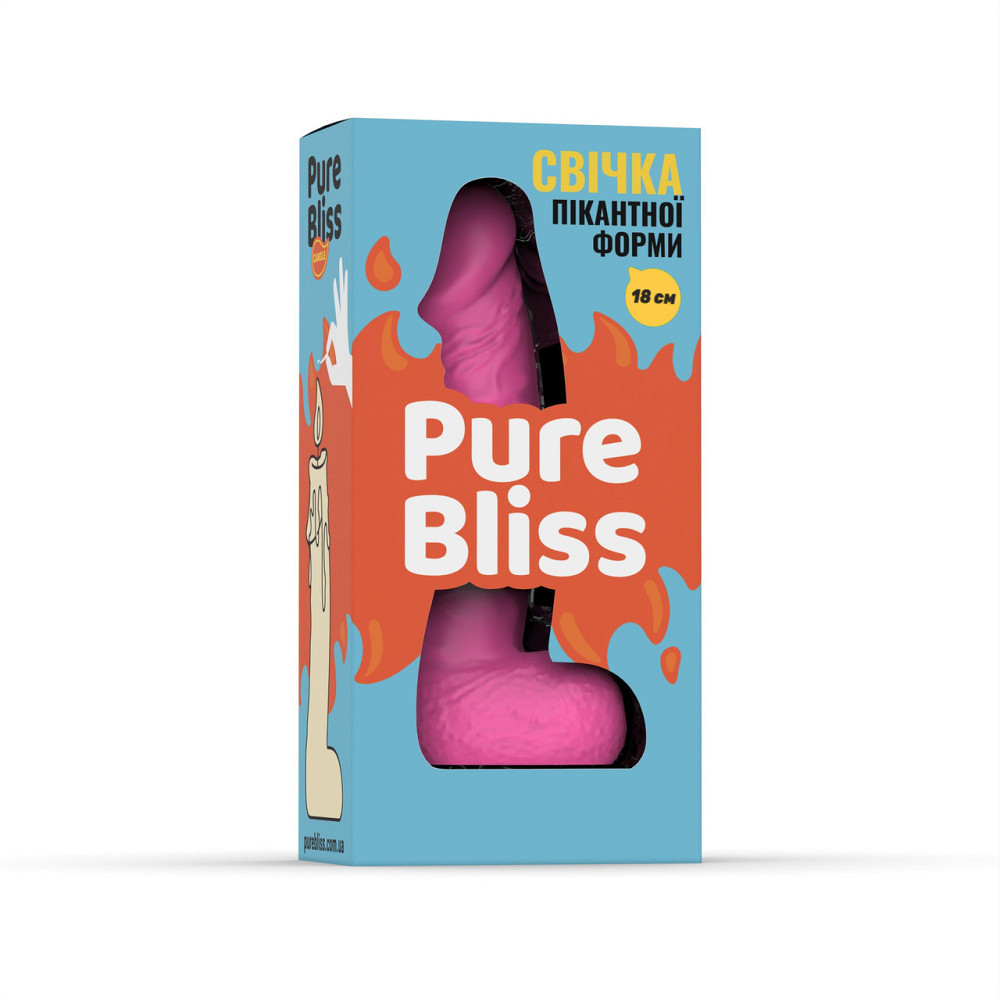 Свічка член Pure Bliss 18 см Pink Sex Aura Київ - фото 6