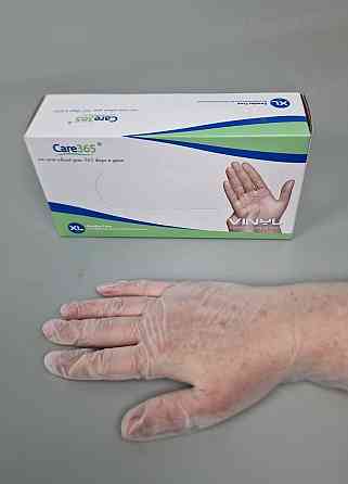 Рукавиці Вініл білі (100 шт.) розмір XL CARE 365 (1 пачка) Харків