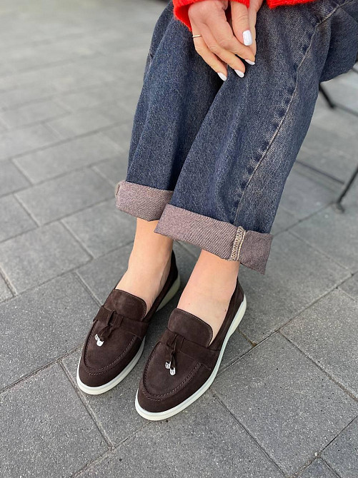 Arcoboletto Лофери жіночі Arcoboletto шоколадні замша натуральна 34-40 (5368) Коломыя - изображение 3