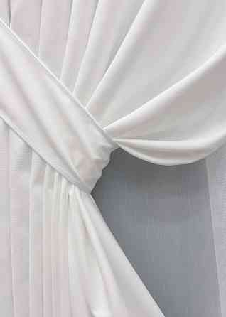 Комплект штор VR-Textil Микровелюр Petek 150х270 2шт и Тюль 500х270 2021ш-1153т Белый 71-158/4 Киев