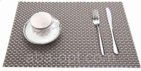 Килимок для сервірування столу сіро-золота плетенка 45 х 30 см Том ( шт ) Одеса