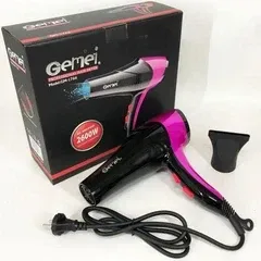 Фен для волосся Gemei GM-1766 2600 Вт AC: потужний побутовий фен із насадкою-концентратором та 3 режимами нагреву Одеса
