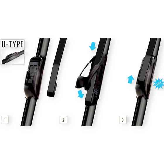 Щітка oximo безкаркасна 550мм під гак 8,9мм двірника Мукачево