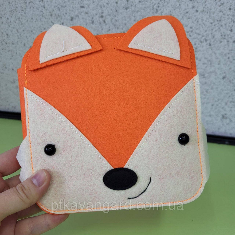 Книга бізіборд фетрова розвиваюча "Лисичка" м'який сортер на липучках 25002 Хмельницький - фото 1