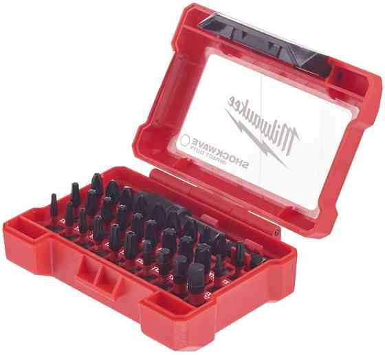 Набір біт SHOCKWAVE MILWAUKEE, (32шт), пластиковий кейс Одеса
