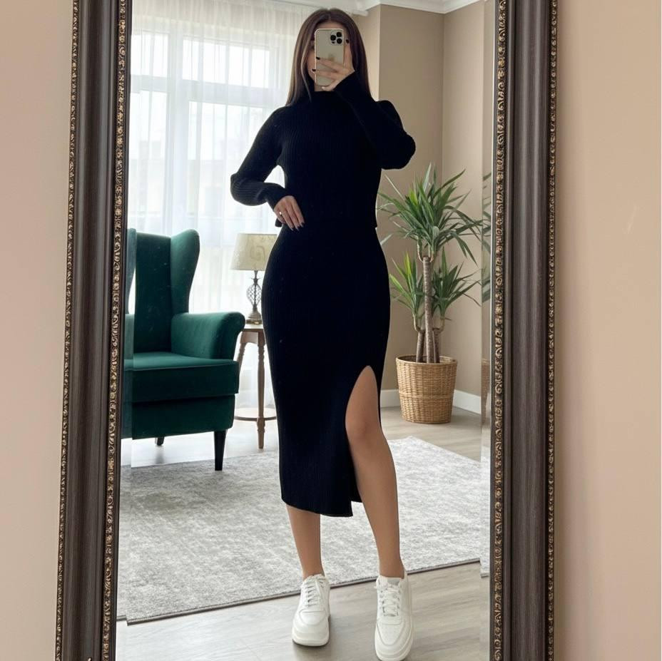 Женский повседневный элегантный комплект двойка турецкая ангора мустанг Одесса - изображение 1