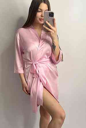 Халат жіночий шовковий під пояс Зефірний S Харків