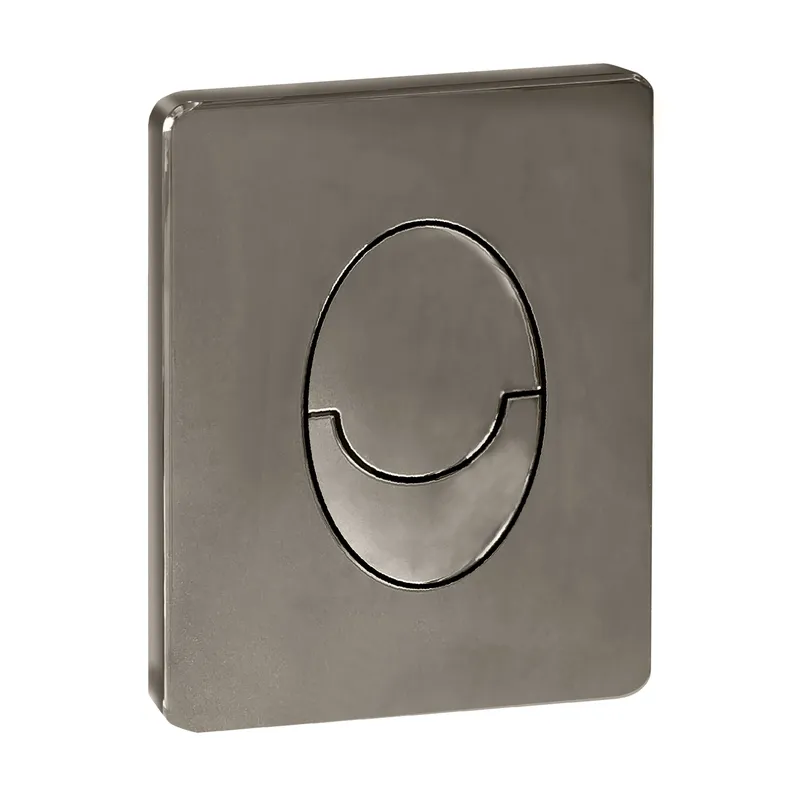 Панель смыва пластиковая Koer KT-0606-07 157x198x3mm, закругленная кнопка (цвет графит) (KR5712) Киев - изображение 1