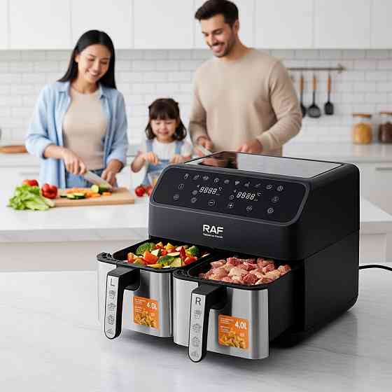 Аэрофритюрница на 2 чаши (8л),1800 Вт,RAF R-5292 SBR Киев