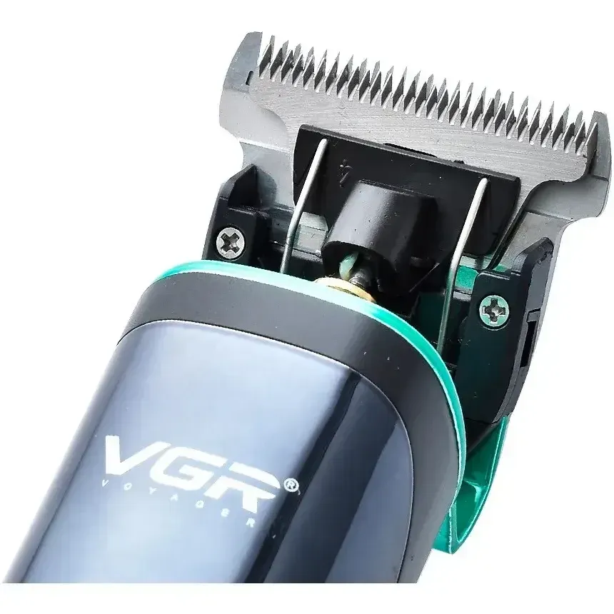 Профессиональная машинка для стрижки волос VGR V-671 Black с подставкой, LED дисплеем и насадками Одесса - изображение 5