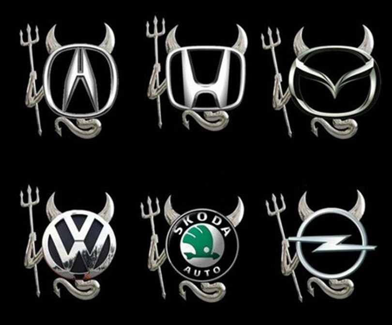 Наклейка опукла на авто Чертик . Тюнінг а Київ - фото 1