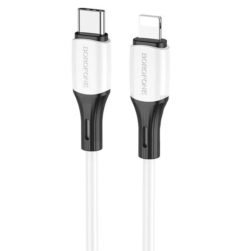Кабель BOROFONE BX79 Type-C to iP 3A, 20W, 1m,,  silicone, silicone connectors, White Київ - фото 1