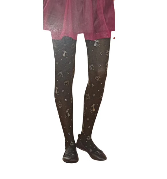 Колготки Хелловін дитячі Коти з гарбузами 40 den чорний Київ - фото 2