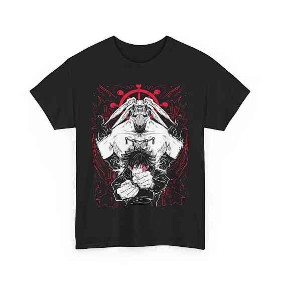 Футболка аниме Магическая битва оверсайз (S/M/L) Черний AnimeJ0119 Днепр