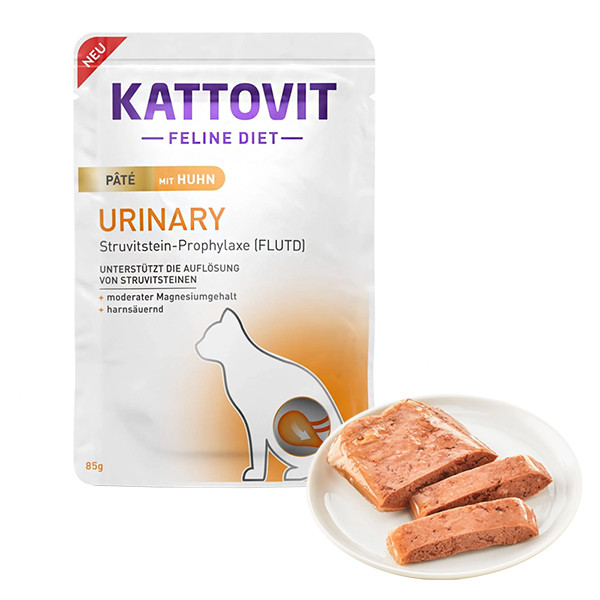 Kattovit Veterinary Urinary КАТТОВИТ УРИНАРИ КУРИЦА паштет полнорационный беззерновой влажный диетический корм для котов с заболеваниями нижних мочевы Киев - изображение 1