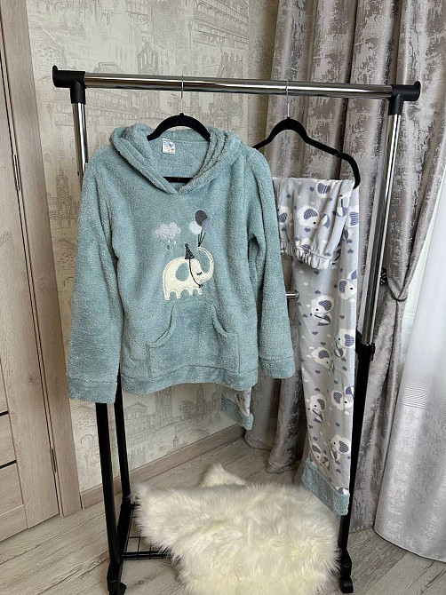 Піжама жіноча тепла махрова Оливковий 3XL Харків - фото 5