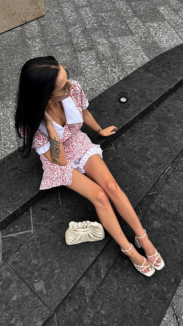 Жіноча романтична мінісукня-комбінезон з білим коміром софт Білий, 44/46 Одеса - фото 4