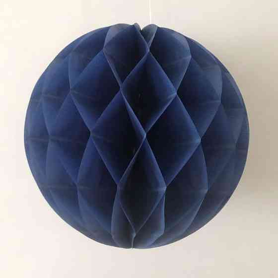Шарик соты из бумаги 10 см синий Киев